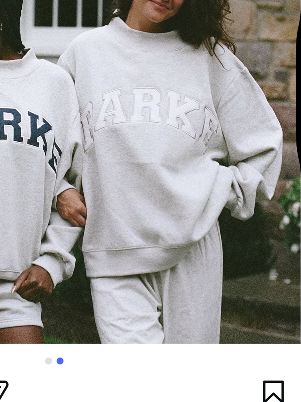 Parke Limited Edition White Logo Crewneck Sweatshirt - Light Gray Never Worn